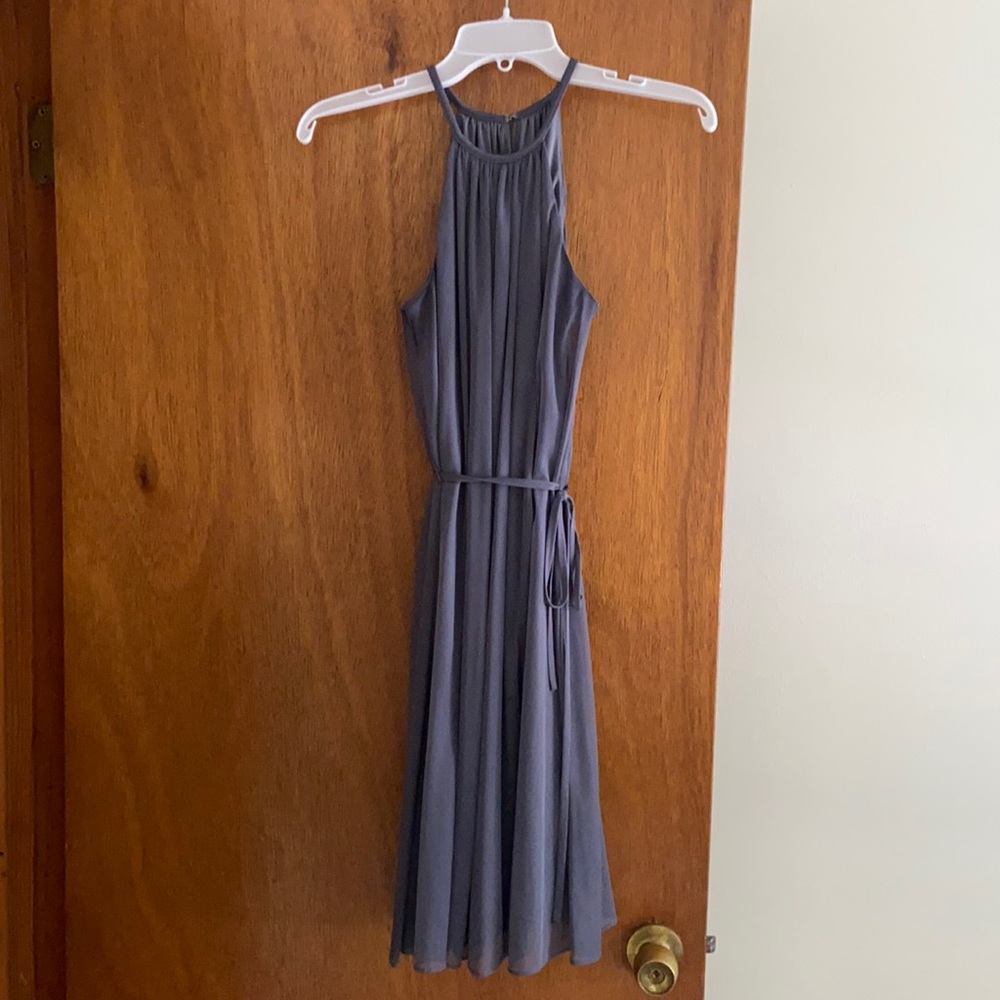 David’s Bridal halter short bridesmaid dress